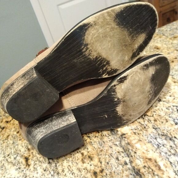 Steve Madden Quesstt Ankle Boots Brown Leather Buckle Strap Detail Women's Sz 9 - Picture 11 of 13